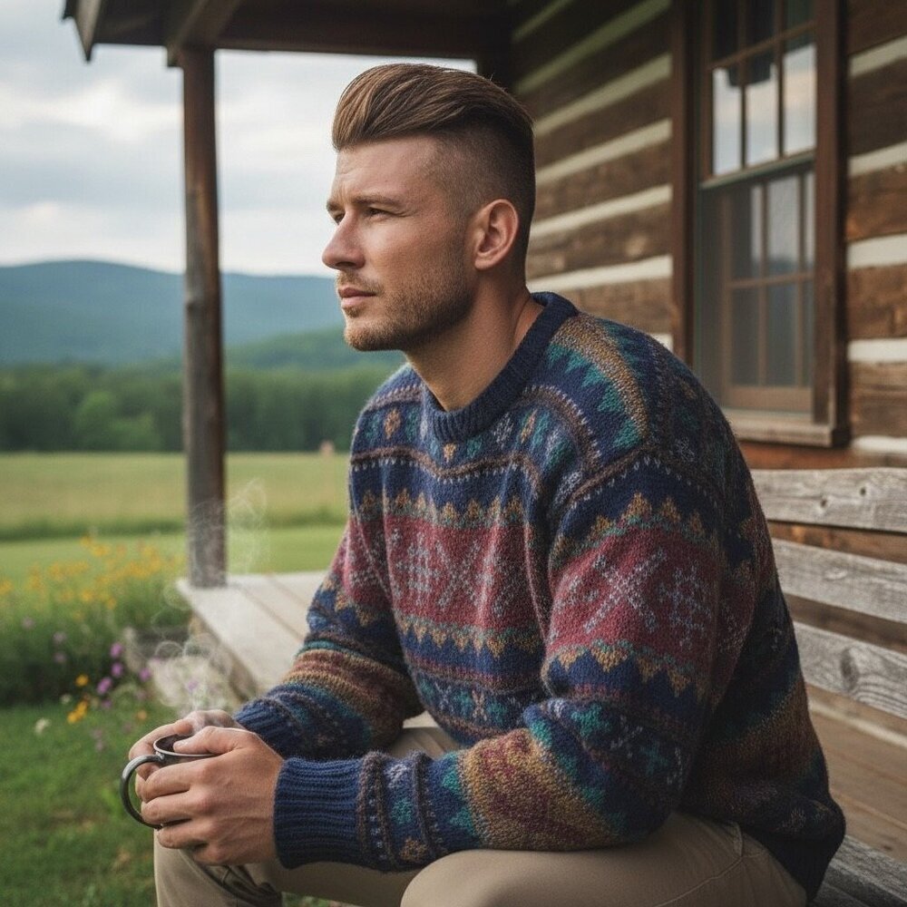 Woolrich Multicolor Fair Isle Wool Sweater Nordic Outdoor Heritage Men’s Medium